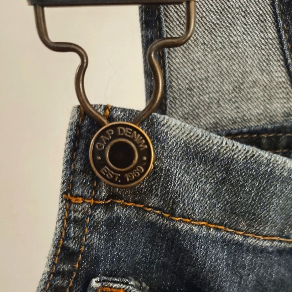 Gap Denim Cut Off Overalls  Small - Picture 5 of 14